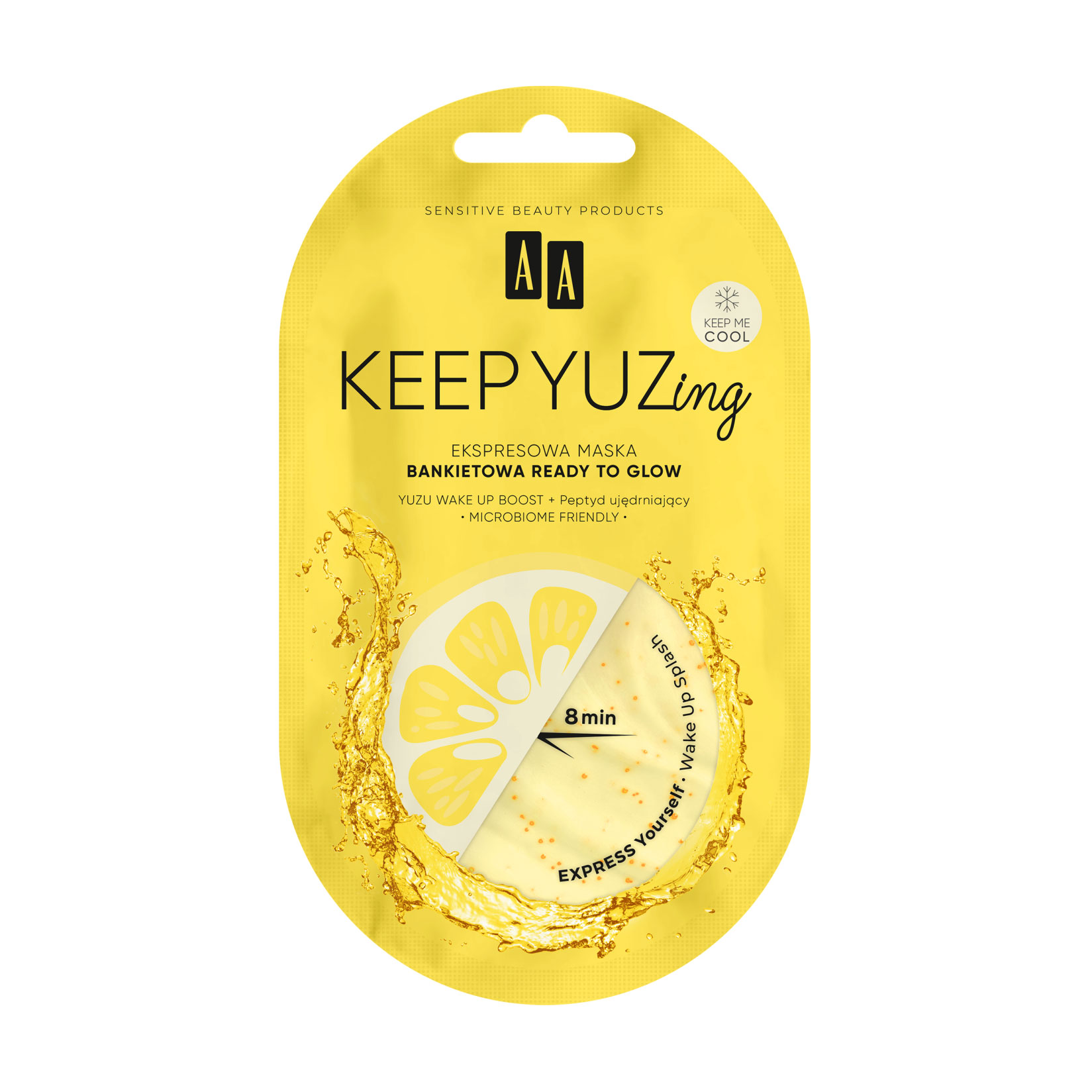 Експрес-маска для сяйва шкіри обличчя AA Cosmetics KEEP YUZing, 7 мл